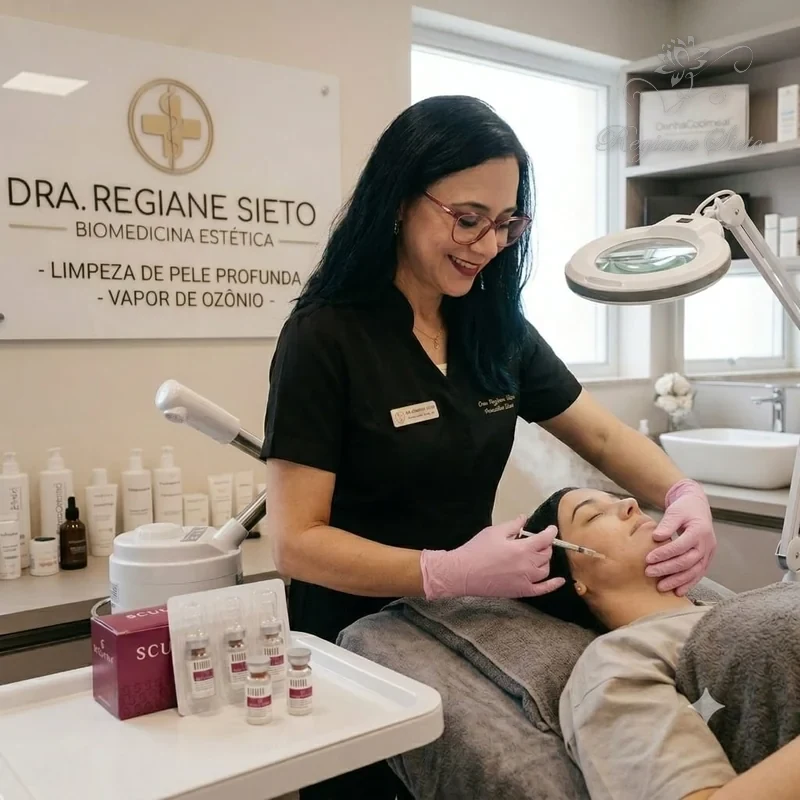 Dra. Regiane Sieto realizando Bioestimuladores de Colágeno em Ribeirão Preto