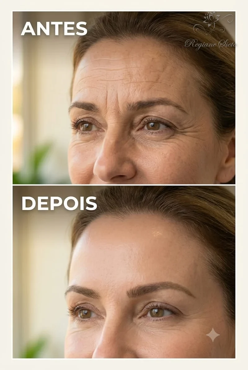 Antes e depois de aplicação de botox — clínica Regiane Sieto, Ribeirão Preto